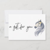 Paarden Bedrijfsleiding Cadeaubon Kaart (Voorkant)