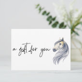Paarden Bedrijfsleiding Cadeaubon Kaart (Staand voorkant)