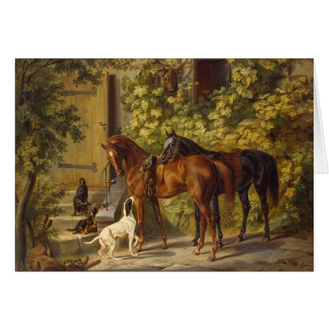 Paarden bij de Porch (Voorkant Horizontaal)