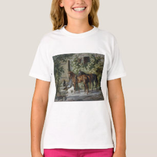 Paarden bij de porch (van Albrecht Adam) T-shirt