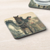 Paarden bij de waterloop, 1884 (olie op doek) drankjes onderzetter (Linkerzijde)