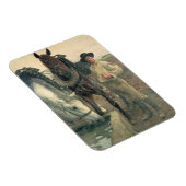 Paarden bij de waterloop, 1884 (olie op doek) magneet (Rechterzijde)