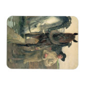 Paarden bij de waterloop, 1884 (olie op doek) magneet (Horizontaal)