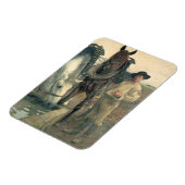 Paarden bij de waterloop, 1884 (olie op doek) magneet (Linkerzijde)