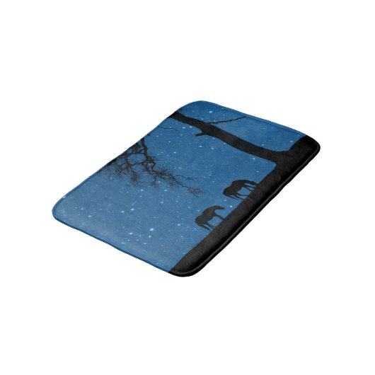 Paarden bij nachtkat badmat (Gekanteld)