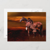 Paarden bij schemering briefkaart (Voorkant / Achterkant)