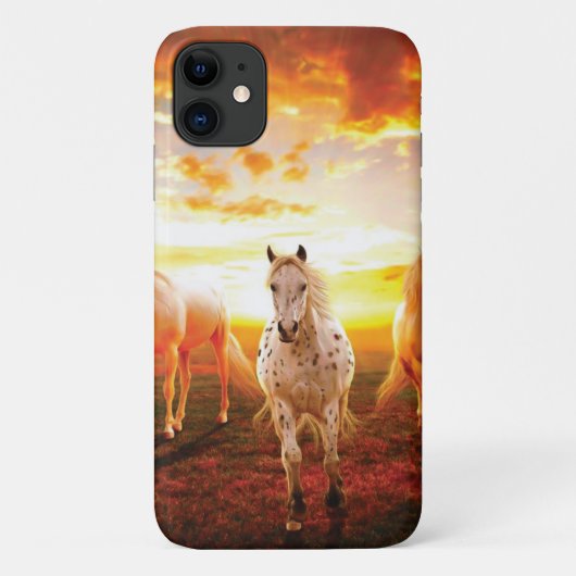 Paarden bij zonsondergang Case-Mate iPhone case (Achterkant)