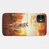 Paarden bij zonsondergang Case-Mate iPhone case (Achterkant (horizontaal))