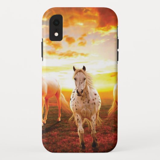 Paarden bij zonsondergang Case-Mate iPhone case (Achterkant)