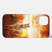 Paarden bij zonsondergang Case-Mate iPhone case (Achterkant (horizontaal))