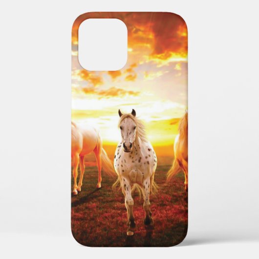 Paarden bij zonsondergang Case-Mate iPhone case (Achterkant)