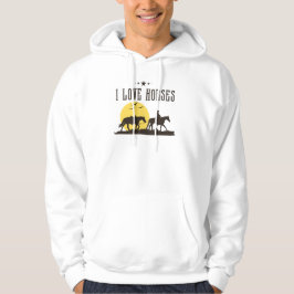 Paarden bij zonsondergang hoodie