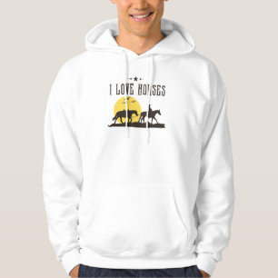 Paarden bij zonsondergang hoodie