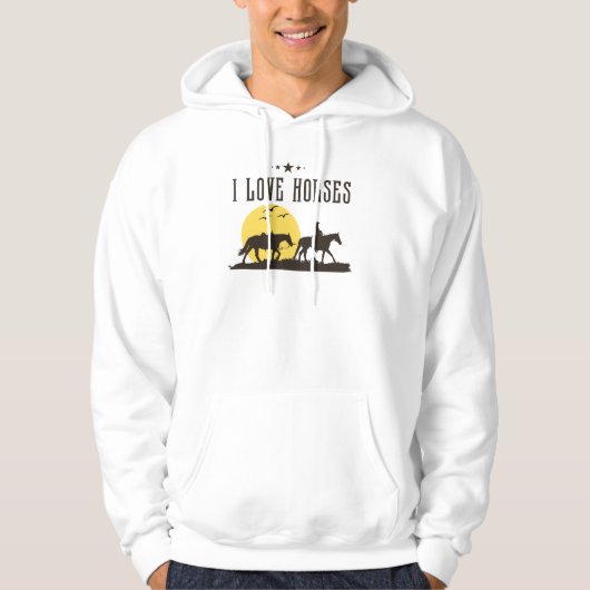 Paarden bij zonsondergang hoodie (Voorkant)