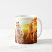 Paarden bij zonsondergang koffiemok (Voorkant rechts)
