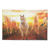 Paarden bij zonsondergang kussensloop (Achterkant-Links)