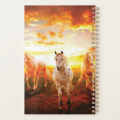 Paarden bij zonsondergang planner (Achterkant)