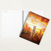 Paarden bij zonsondergang planner (Display)