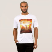 Paarden bij zonsondergang t-shirt (Voorkant volledig)