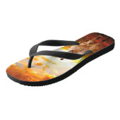 Paarden bij zonsondergang teenslippers (Schuin)