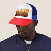 Paarden bij zonsondergang trucker pet (In situ)