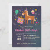Paarden Birthday Birth-Neigh Invitation any age Kaart (Voorkant)