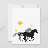 Paarden Birthday-uitnodigingen Kaart (Achterkant)