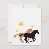 Paarden Birthday-uitnodigingen Kaart (Achterkant)