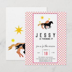 Paarden Birthday-uitnodigingen Kaart