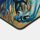 Paarden Blauwgroen blauw groen bruin Bureaumat (Hoek)