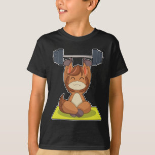 Paarden Bodybuilder Hanteer Bodybuilding T-shirt