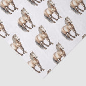 Paarden Boerderij Bruiloft Tissuepapier (Detail)