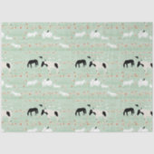 Paarden Boerderij Pink Oranje Flowers Tissuepapier (Voorkant)