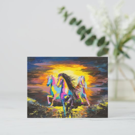 Paarden Briefkaart (Staand voorkant)