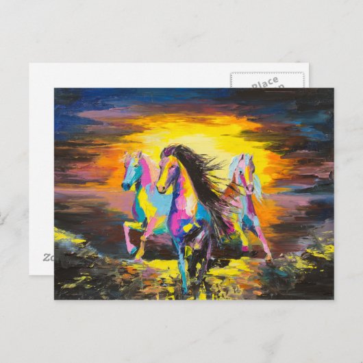 Paarden Briefkaart (Voorkant / Achterkant)