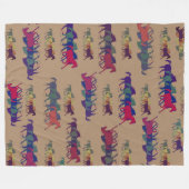 Paarden bruin fleece deken (Voorkant (Horizontaal))