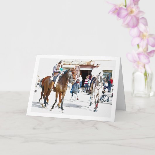 Paarden buiten de Spaanse Bar Kaart (Orchidee)