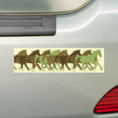paarden bumpersticker (Op auto)