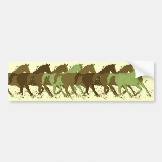 paarden bumpersticker (Voorkant)