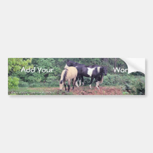 Paarden BumperSticker-aanpassen Bumpersticker