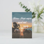 Paarden Buren hoeven niet van toepassing te zijn Briefkaart (Staand voorkant)