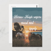 Paarden Buren hoeven niet van toepassing te zijn Briefkaart (Voorkant / Achterkant)