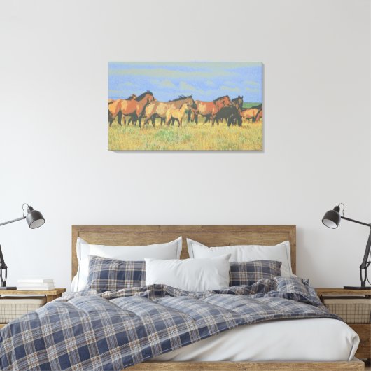paarden canvas afdruk (Insitu (Slaapkamer))