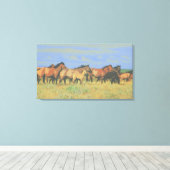 paarden canvas afdruk (Insitu (Houten vloer))