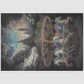  paarden Carrousel Decoupage papier. Tissuepapier (Voorkant)