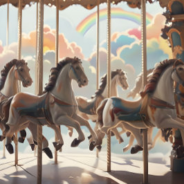  paarden Carrousel Decoupage papier. Tissuepapier