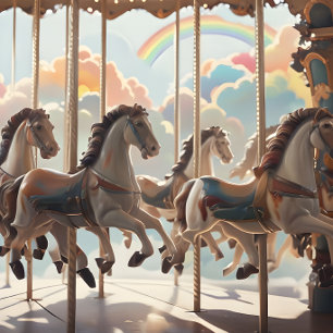  paarden Carrousel Decoupage papier. Tissuepapier
