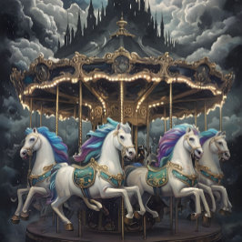  paarden Carrousel Decoupage papier. Tissuepapier