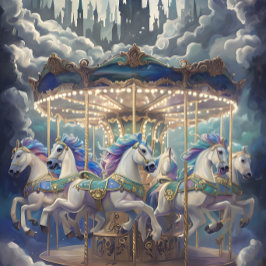  paarden Carrousel Decoupage papier. Tissuepapier