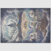  paarden Carrousel Decoupage papier. Tissuepapier (Voorkant)
